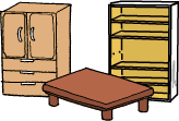 たんす、サイドボード、食卓テーブル、座卓、食器棚、本棚、げた箱など