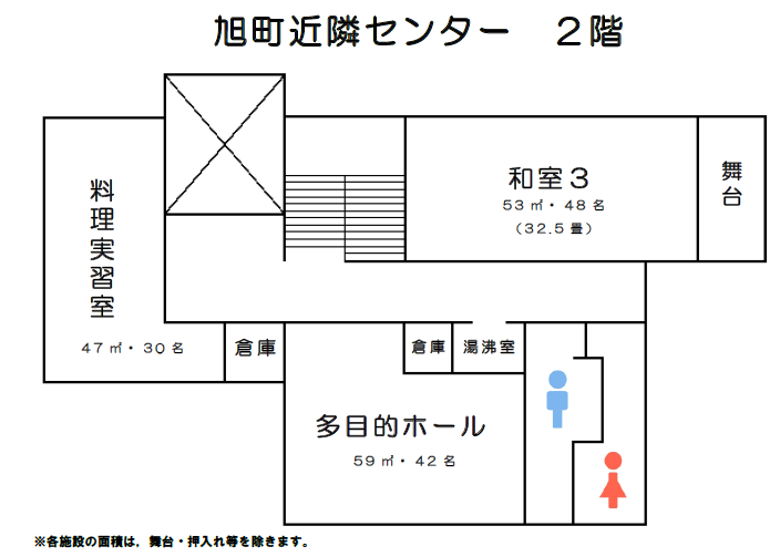 旭町近隣センター2階 館内図