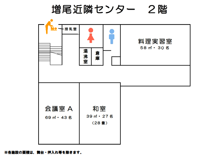 増尾近隣センター2階 館内図