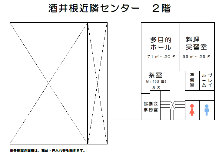 酒井根近隣センター2階 館内図