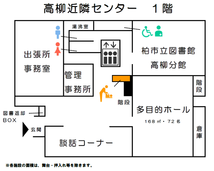 高柳近隣センター1階 館内図