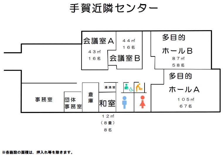 手賀近隣センター1階 館内図