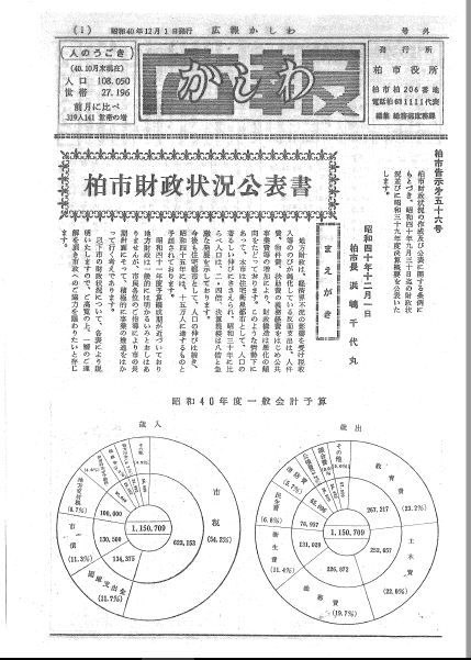 広報かしわ　昭和40年12月1日発行　114号