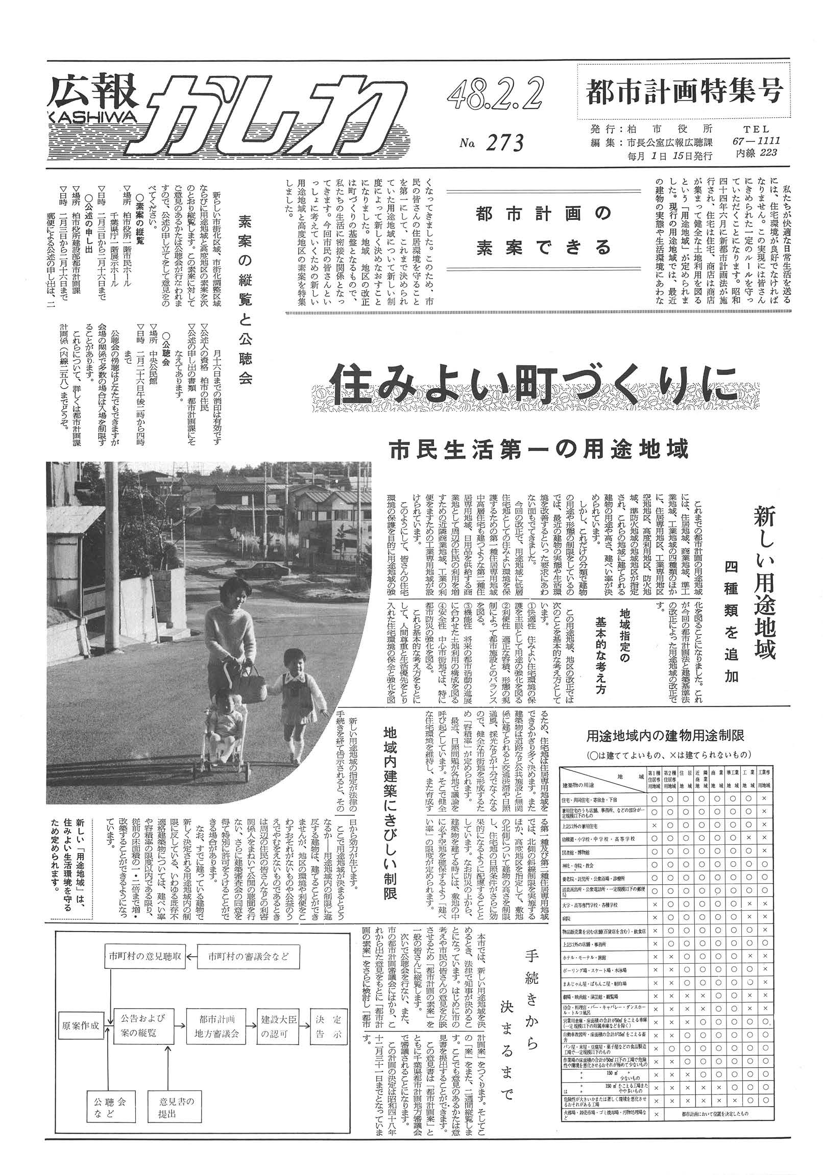 広報かしわ　昭和48年2月2日発行　273号