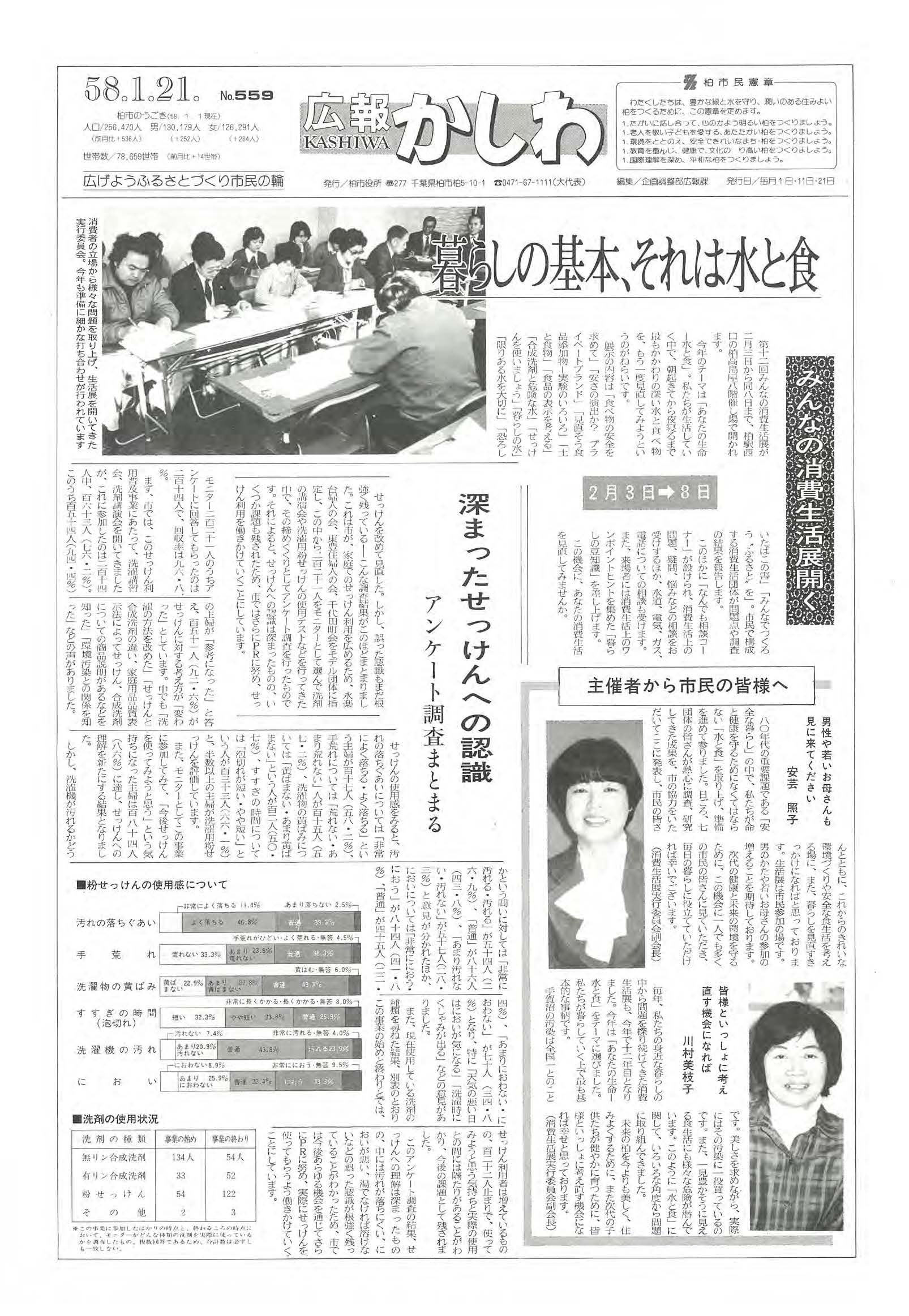 広報かしわ　昭和58年1月21日発行　559号