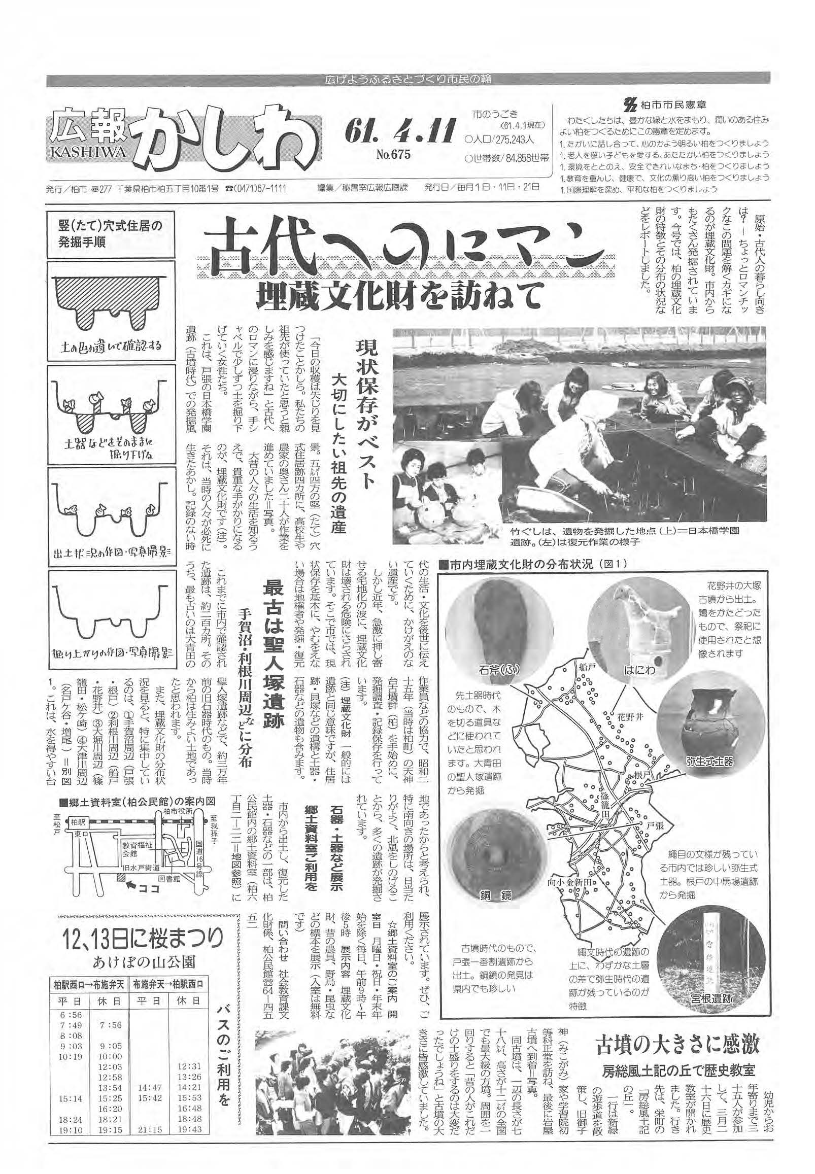 広報かしわ　昭和61年4月11日発行　675号