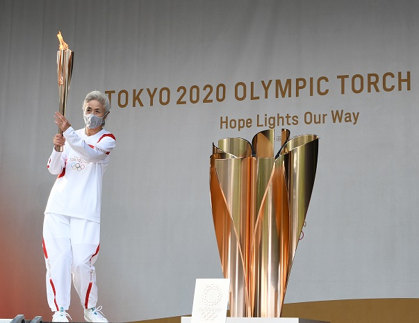 東京オリンピック聖火リレーの点火セレモニーが行われました 柏市役所