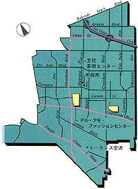 トーランス市地図