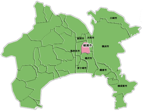 綾瀬市の地図