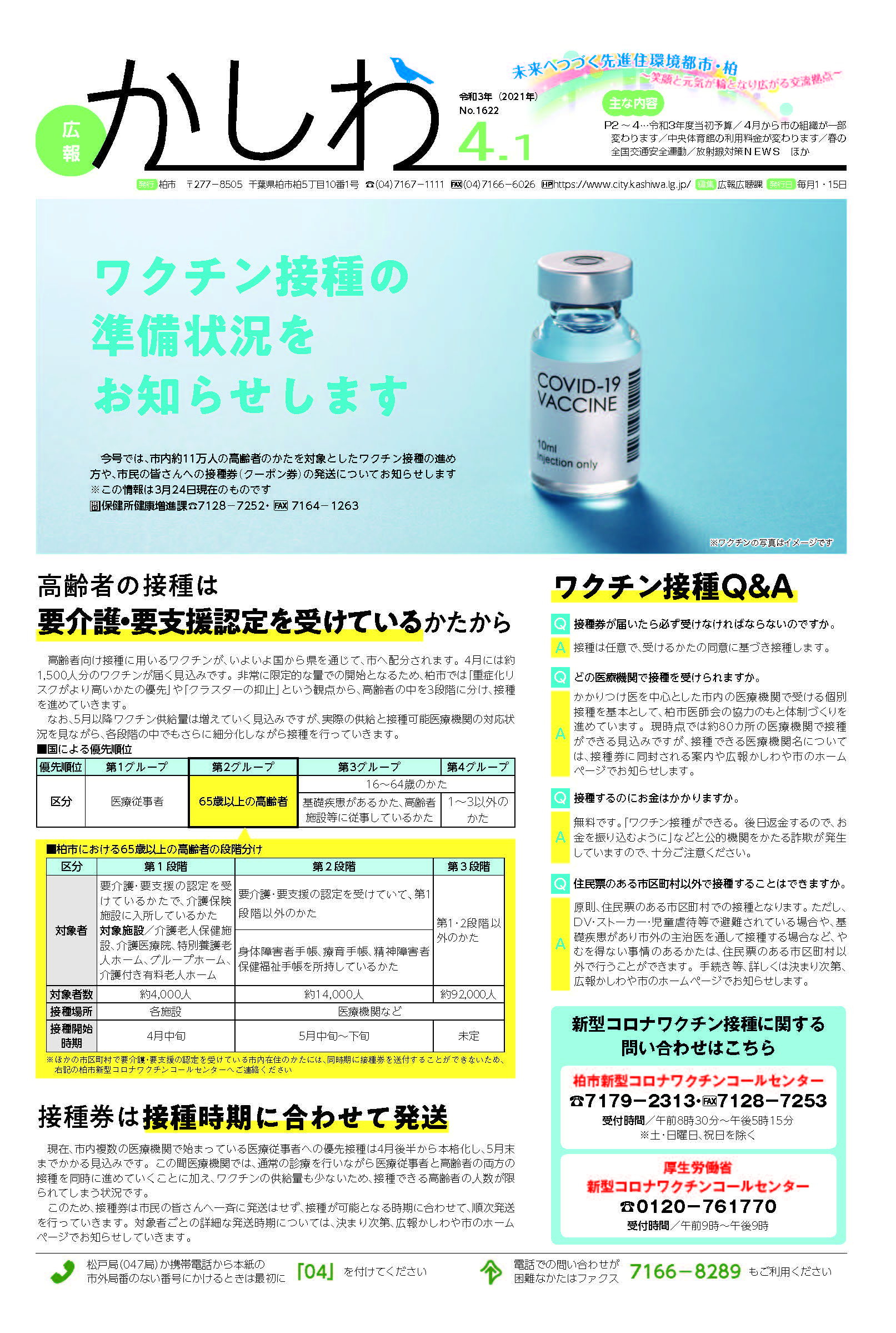 広報かしわ令和3年4月1日号