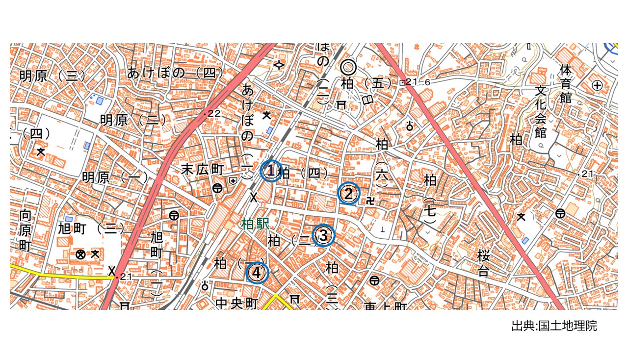 柏駅前地図