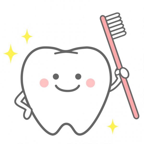 歯と歯ブラシのイラスト