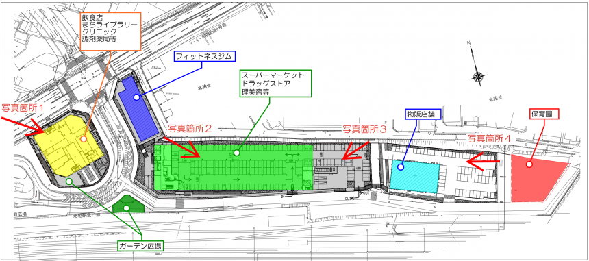 撮影位置を示した画像