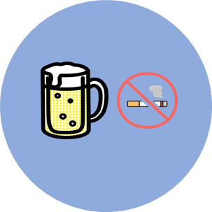 お酒と禁煙のイラスト