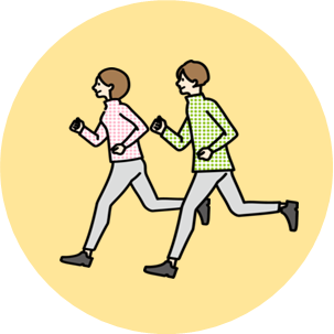 運動をしているイラスト