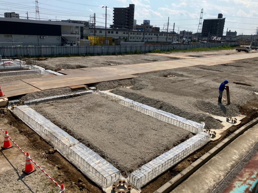 現地の状況C棟基礎工事（令和7年6月5日撮影）