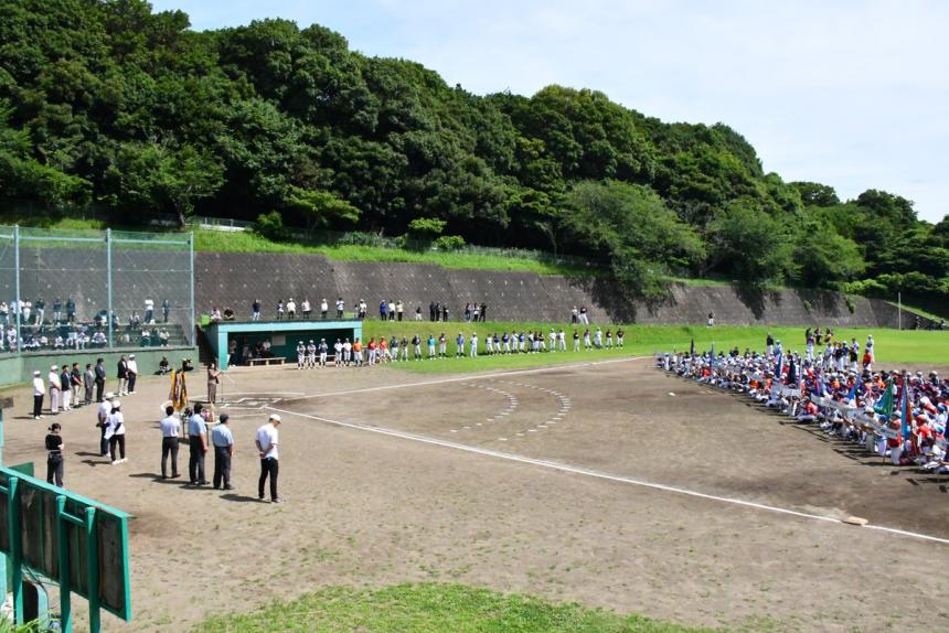 柏市少年野球夏季大会の開会式1