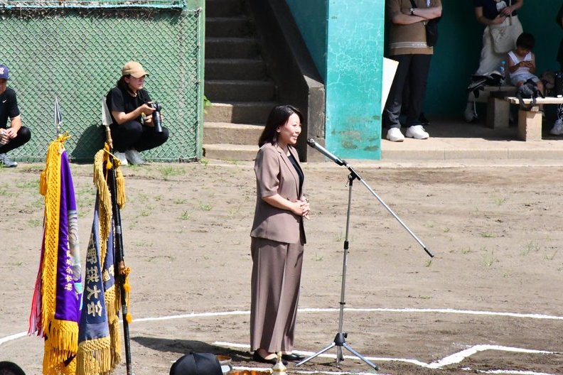 柏市少年野球夏季大会の開会式2