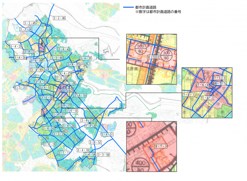 都市計画道路位置図