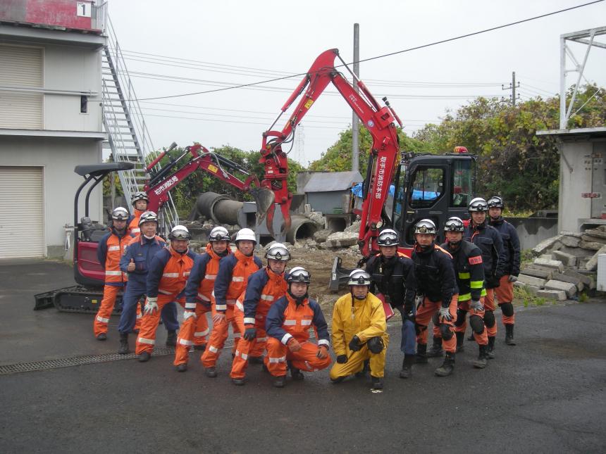 柏市・取手市重機合同訓練