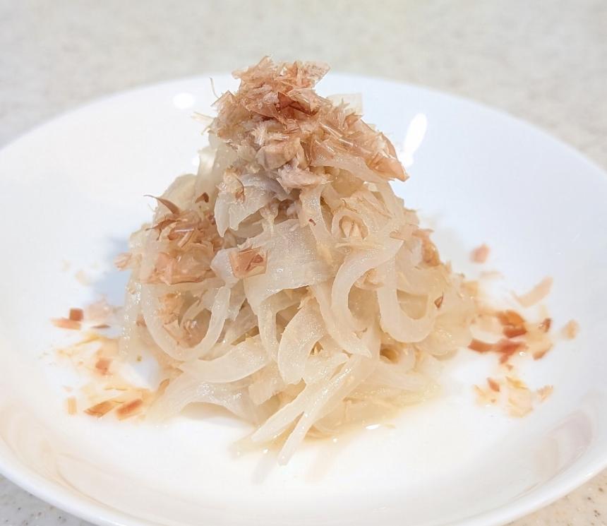 新玉ねぎとツナのレンジ蒸し