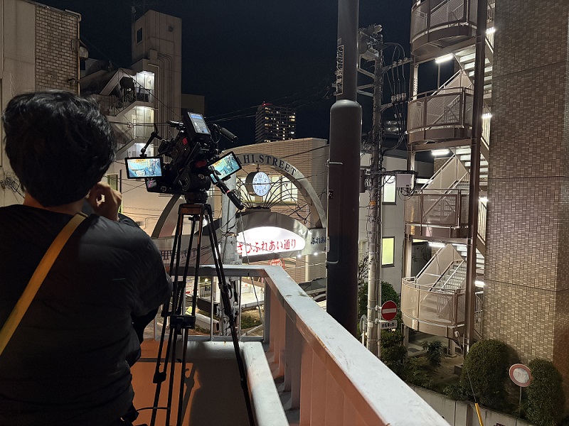 あさひ通り撮影風景