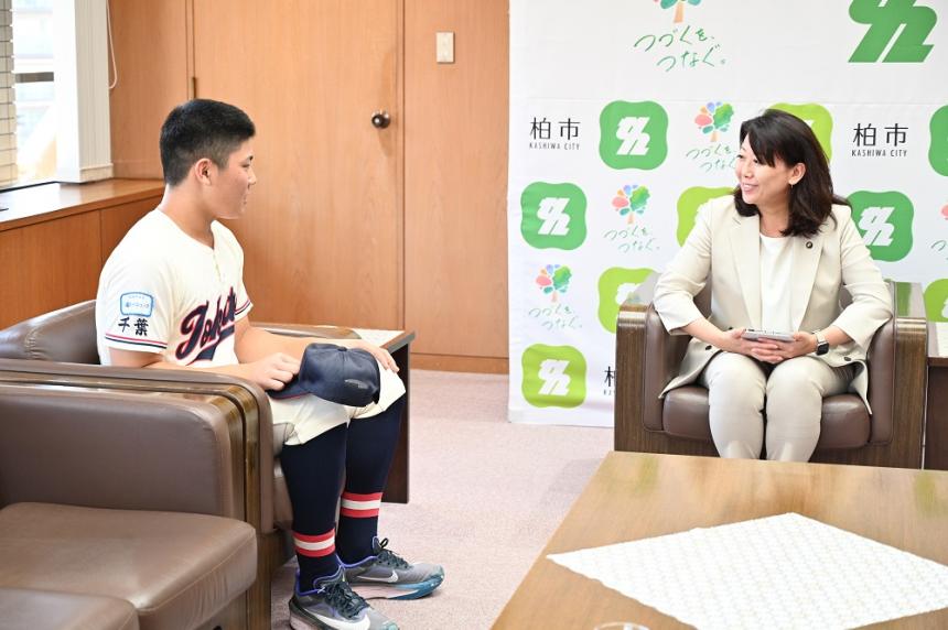 小野﨑選手歓談
