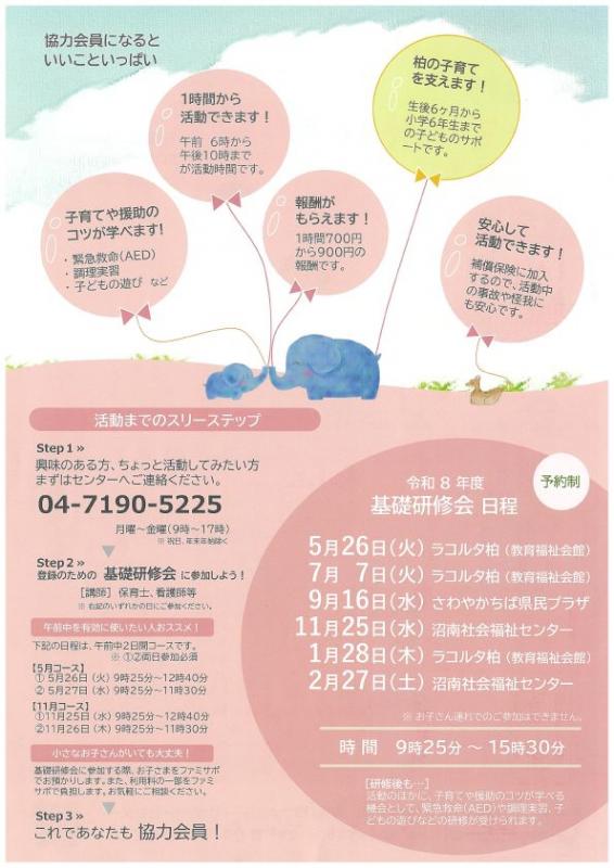 ファミサポ協力チラシ裏