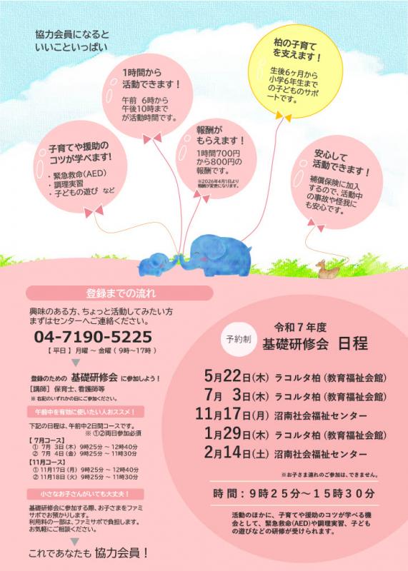 協力会員募集チラシ裏