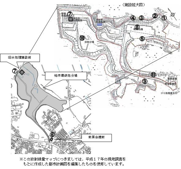 終末処分場周辺の測定箇所