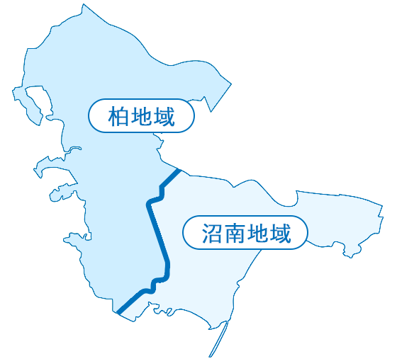 柏地域・沼南地域 地図